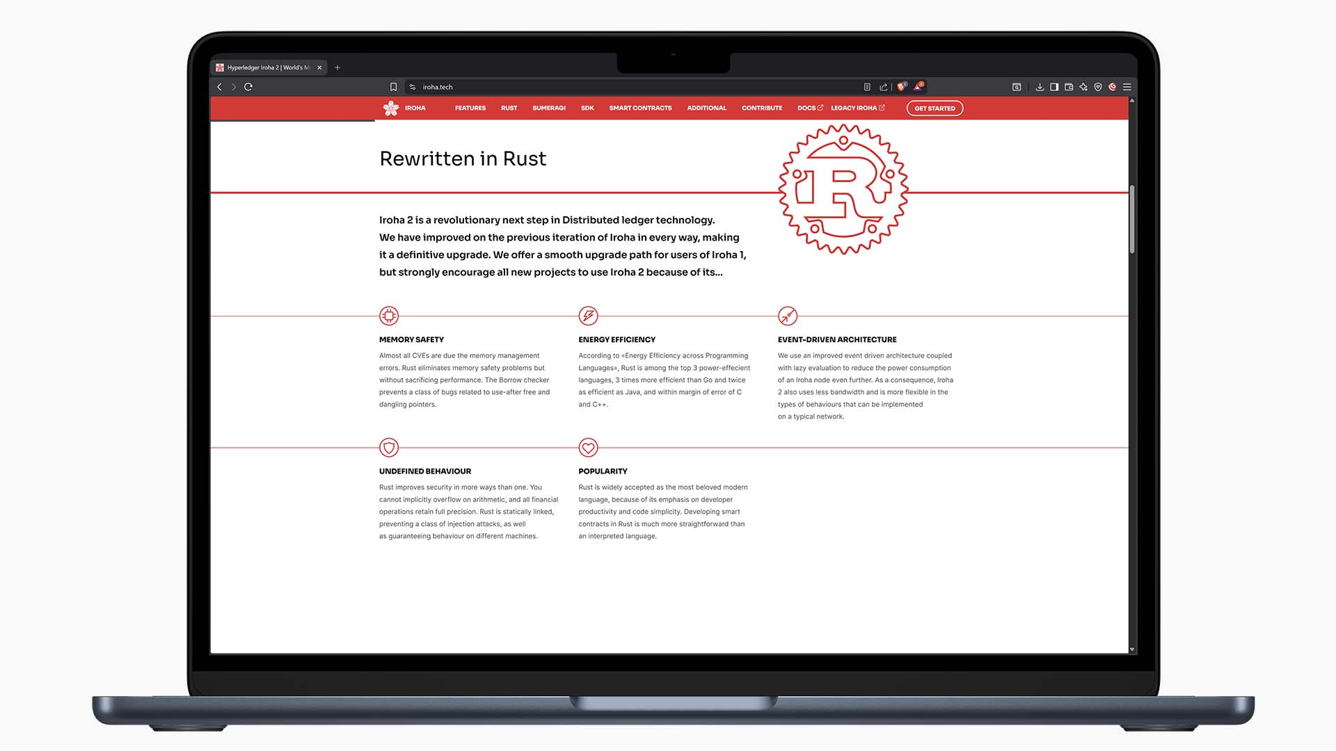 Hyperledger Iroha website