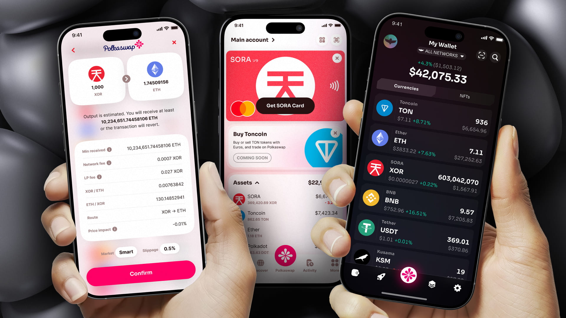 Polkaswap, SORA Wallet, and Fearless Wallet