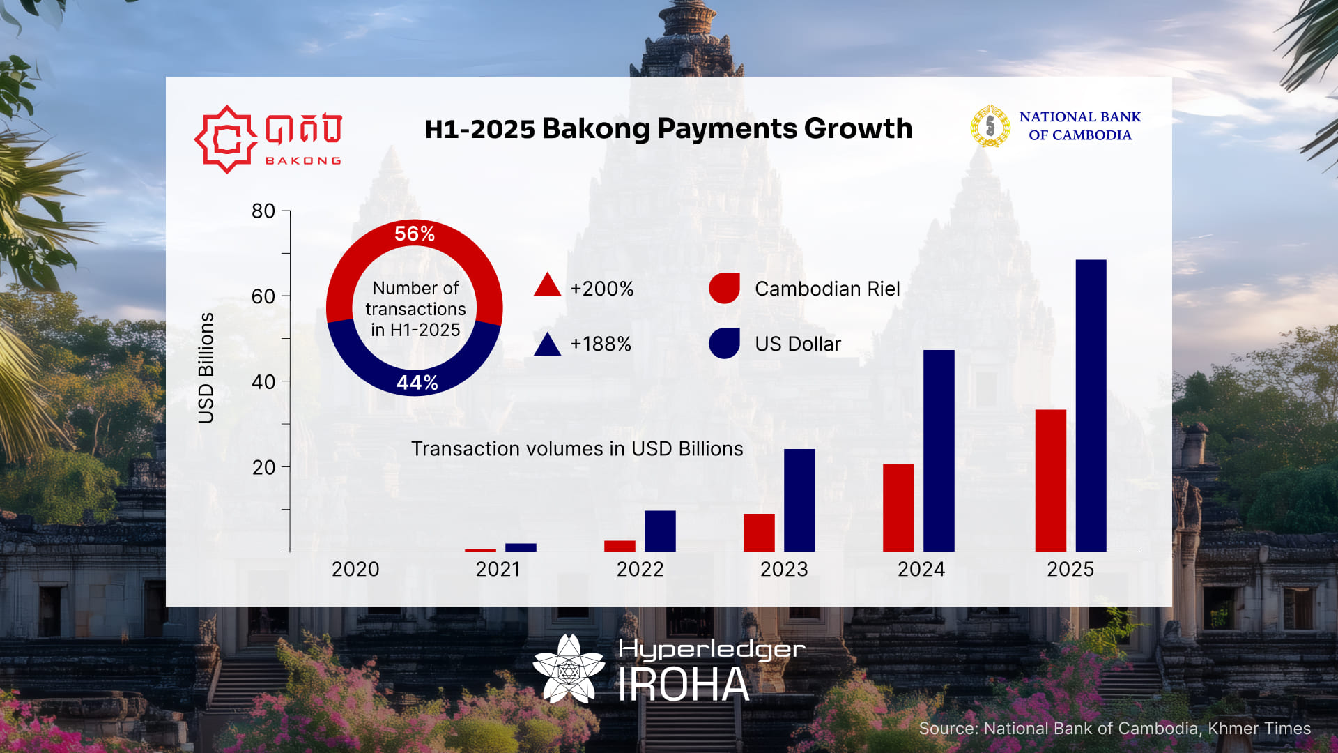 Bakong payments growth chart 2025